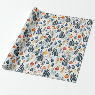 Papier Cadeau Boules et Branches