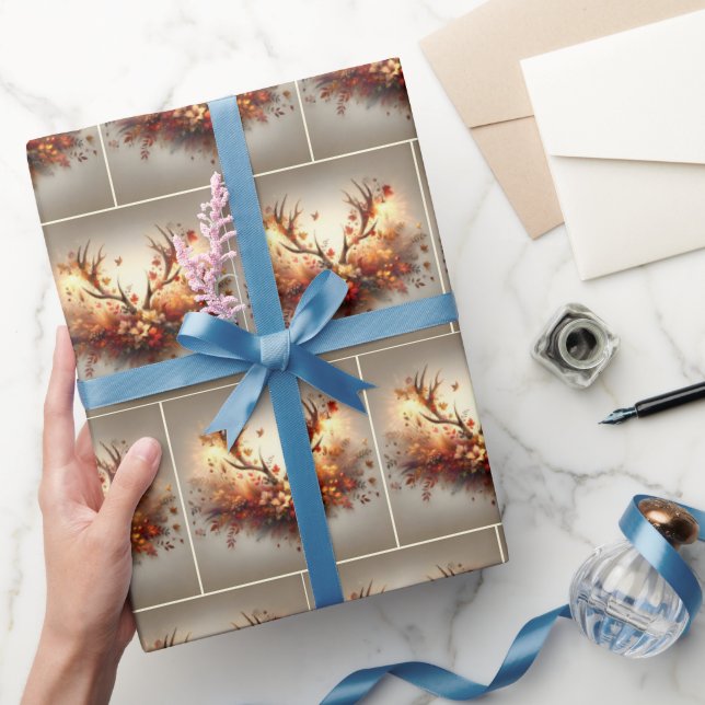 Papier Cadeau Bouquet d'automne Deer Antler (Cadeaux)