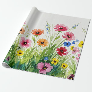 Papier Cadeau Bouquet de fleurs sauvages