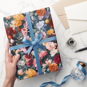 Papier Cadeau Bouquet de jardin luxuriant — superposition de cou