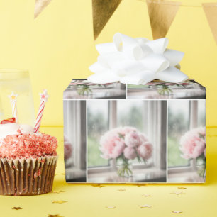 Papier Cadeau Bouquet Pink Peony