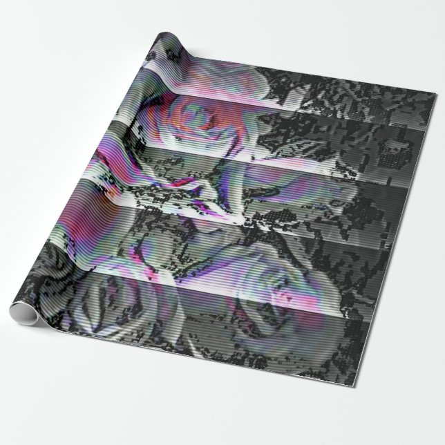 Papier Cadeau Bouquet Techno  (Déroulé)