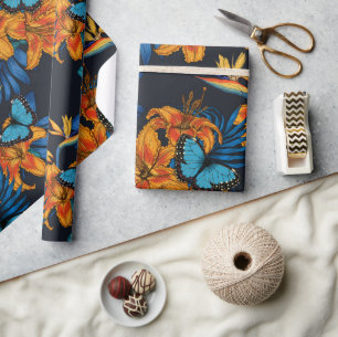 Papier Cadeau Bouquet tropical