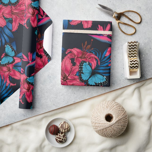 Papier Cadeau Bouquet tropical (Artisanat)