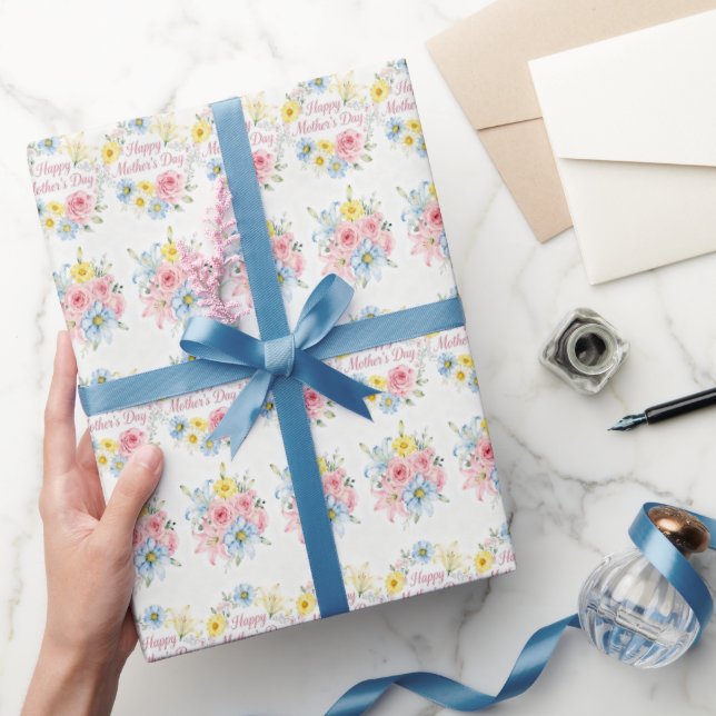 Papier Cadeau Bouquets de la Fête des Mères (Cadeaux)