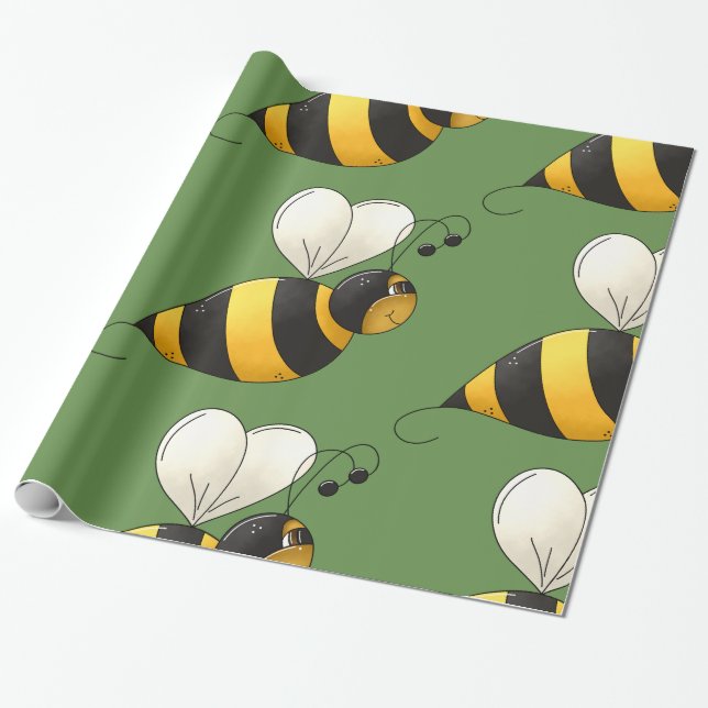 Papier Cadeau Bourdon à ailes dodues (Déroulé)