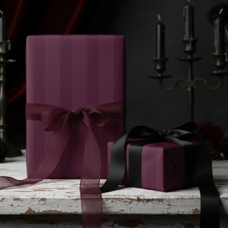 Papier Cadeau Bourgogne élégant sur des rayures épaisses Bourgog