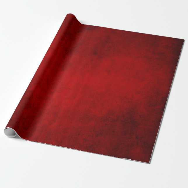 Papier Cadeau Bourgogne Rouge Grunge de Noël (Déroulé)