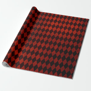Papier Cadeau Bourgogne Rouge Grunge de Noël