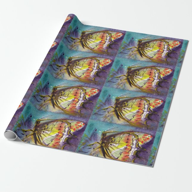 PAPIER CADEAU BOUTEILLE MAGIQUE EN BLEU (Déroulé)