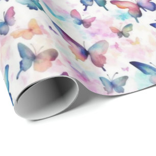 Papier Cadeau Bouteilles d'aquarelle : Beauté débordante