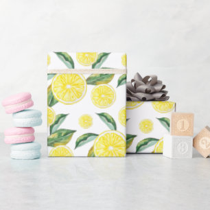 Papier Cadeau Bouteilles de citron Aquarelle