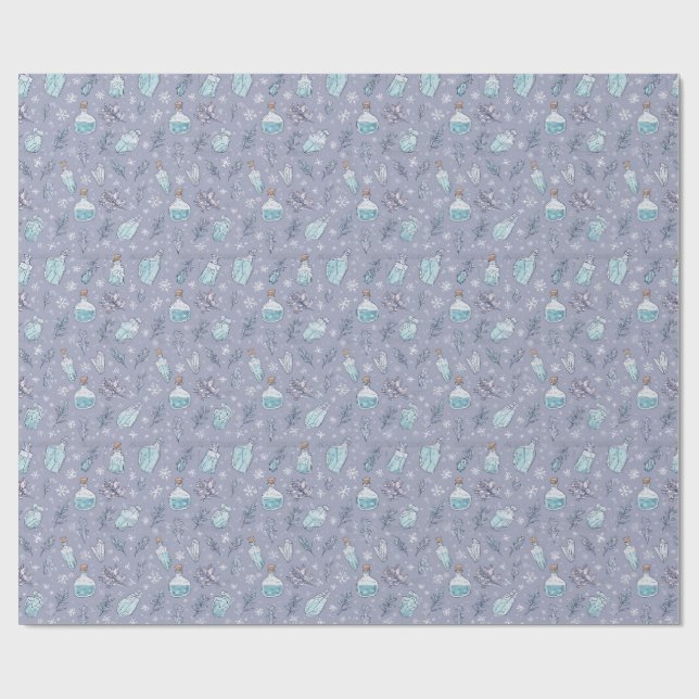 Papier Cadeau Bouteilles de potion magique (Plat)