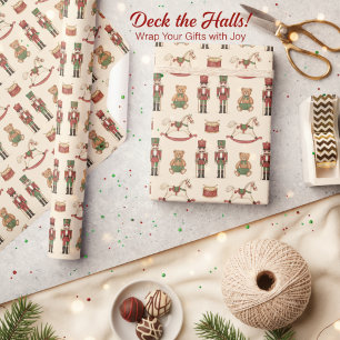 Papier Cadeau Boutique de jouets classique Noël