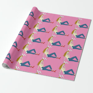Papier Cadeau bouton bunnygirl