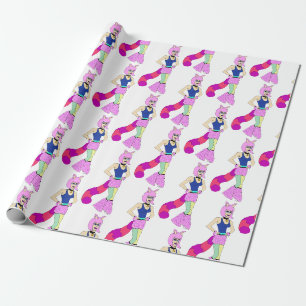 Papier Cadeau bouton catgirl