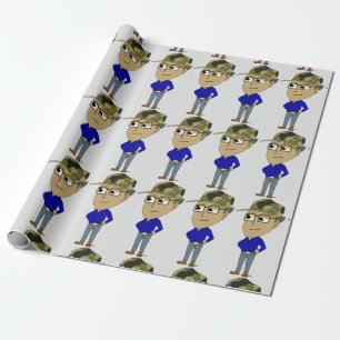 Papier Cadeau bouton chibi