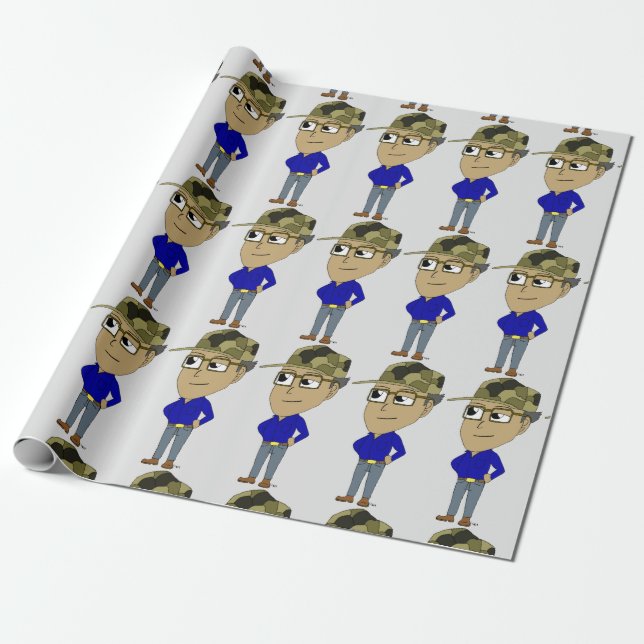 Papier Cadeau bouton chibi (Déroulé)