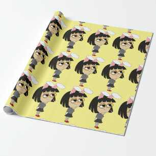 Papier Cadeau bouton chibi bunnygirl