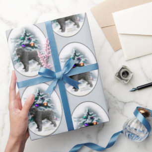 Papier Cadeau Bouvier des Flandres Noël