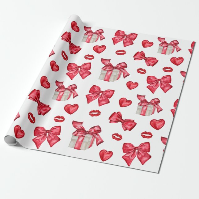 Papier Cadeau Bow rouge (Déroulé)