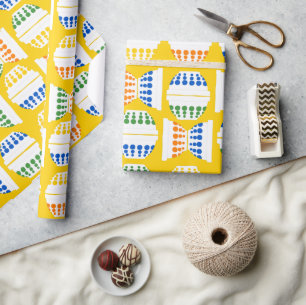 Papier Cadeau Bowles de mélange vintage avec guerre à motif Pois