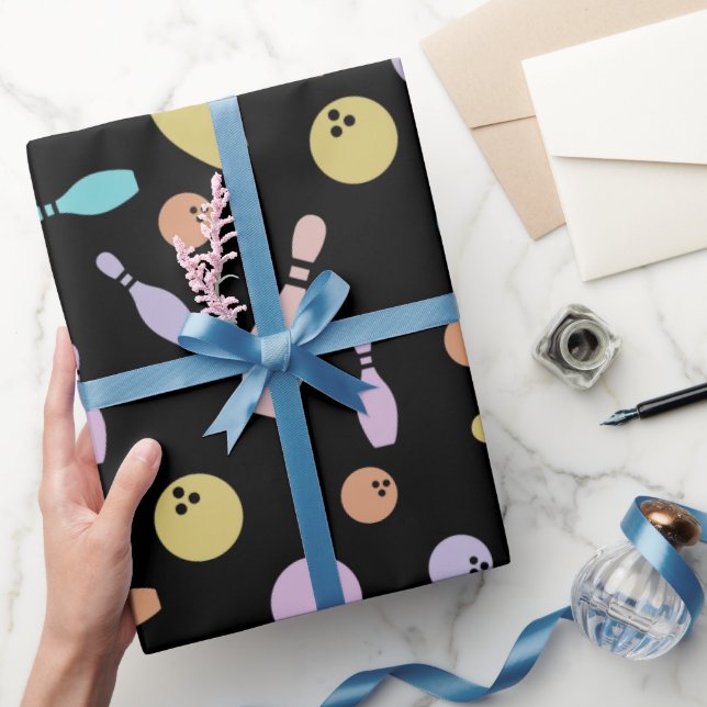 Papier Cadeau Bowling and Ball Pattern (Cadeaux)