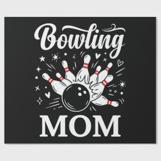 Papier Cadeau Bowling Mom Heart Pins Funny League Mothers Day