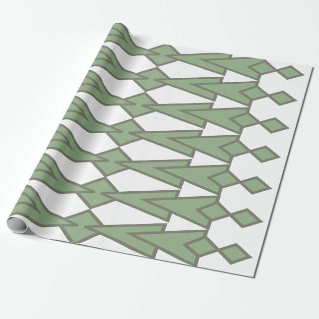 Papier Cadeau Bowties vertes (Déroulé)