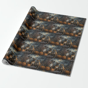 Papier Cadeau Boxer Halloween Night Doggy Délice
