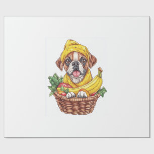 Papier Cadeau Boxeur Banane � Chien Fruit Drôle