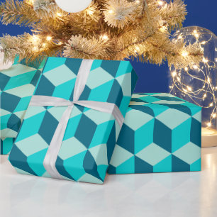 Papier Cadeau Boy Blue Building Blocs Motif sans faille