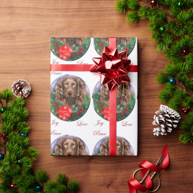 Papier Cadeau Boykin Spaniel Joyeux Noël (Cadeau de vacances)
