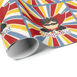 Papier Cadeau Boy's Super Kid Comic Book Theme