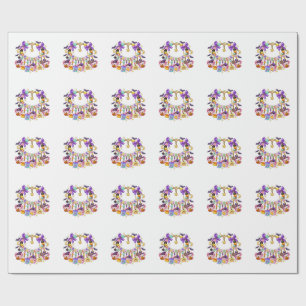 Papier Cadeau Bracelet Perlé Halloween Lune Pâte Fesses Squishes