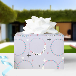 Papier Cadeau Bracelets d'anniversaire perlés violet