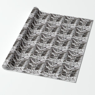 Papier Cadeau Branches couvertes de neige