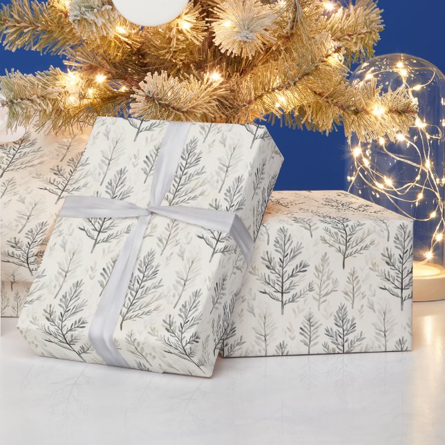 Papier Cadeau Branches de sapin de Noël (Vacances)