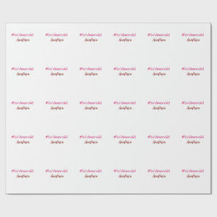 Papier Cadeau Bridesmaid hashtag rose clair ajouter nom mariée t
