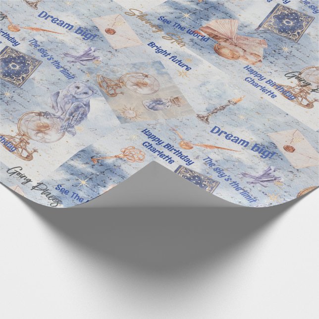Papier Cadeau Bright Future Mystical Birthday Ado Ajouter un nom (Coin)
