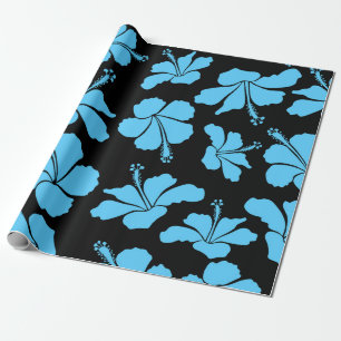 Papier Cadeau Bright hawaiian sans couture motif avec hippocampe