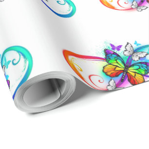 Papier Cadeau Bright infinity with rainbow butterfly