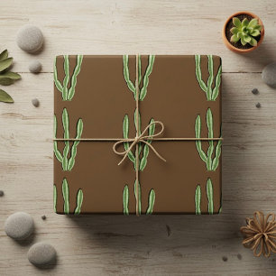 Papier cadeau brillant Cactus