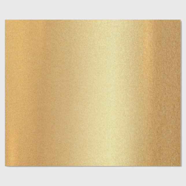 Papier Cadeau Brillant d'or moderne de Faux de parties (Plat)