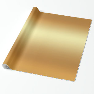 Papier Cadeau Brillant d'or moderne élégant d'or de Faux de