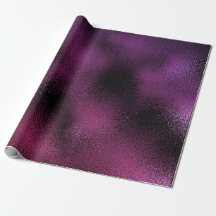 Papier Cadeau Brillant fascinant en verre de noir pourpre rose