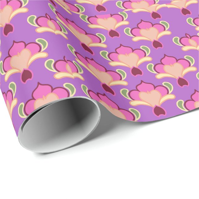 Papier Cadeau Brin de lavande (Coin rond)