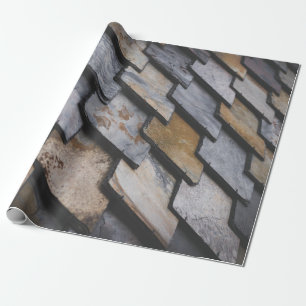 Papier Cadeau briques Brown et grises