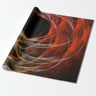 Papier Cadeau Briser le Cercle Vortex de Feu Art Abstrait