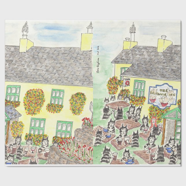 Papier Cadeau Britannia Inn Elterwater (Couture)